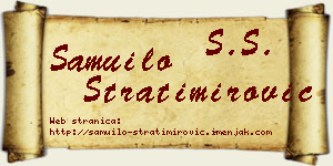 Samuilo Stratimirović vizit kartica